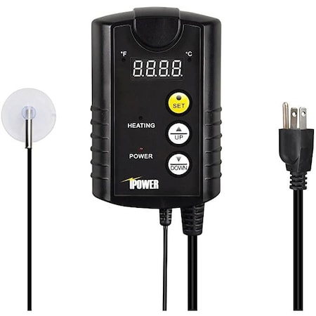 Ipower Digital ETL-Certified 68-108?F Heat Mat Thermostat Temperature Controller GLHTMTCONTROL